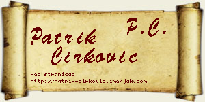 Patrik Ćirković vizit kartica